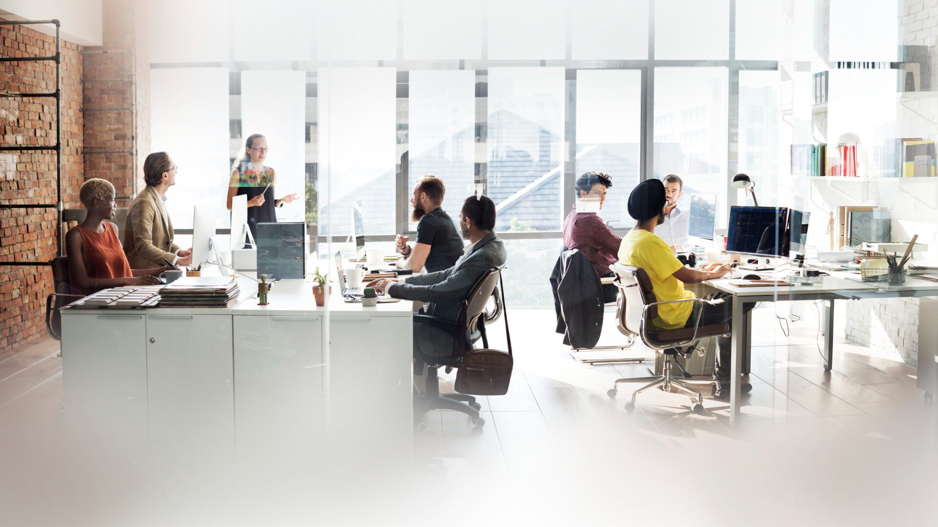 Diverse people working in the office<br />